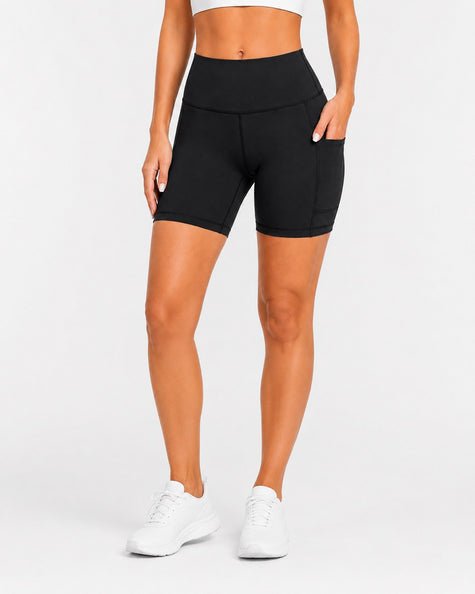 Women's High Waisted Yoga Shorts with Pockets 5