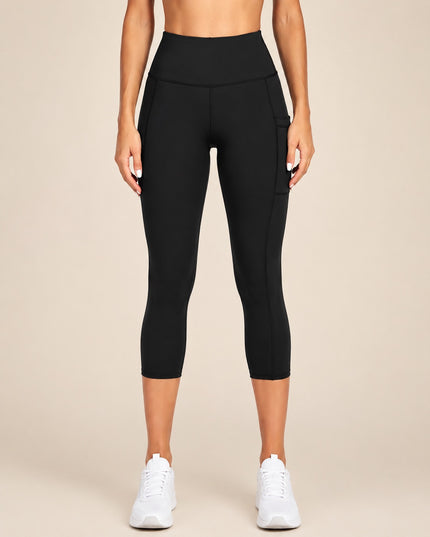 Women's High Waisted Capri Leggings with Pockets