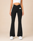 M2M STYLE Women's Crossover Flare Leggings with Pockets