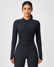 Studio Women's Cropped Workout Jacket, Full Zip, Slim Fit
