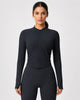 Studio Women's Cropped Workout Jacket, Full Zip, Slim Fit
