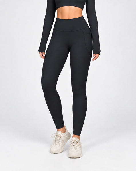 Studio Women's High Waisted Leggings, Side Pocket