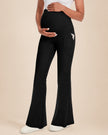 M2M STYLE Women's Maternity Flare Leggings with Pockets
