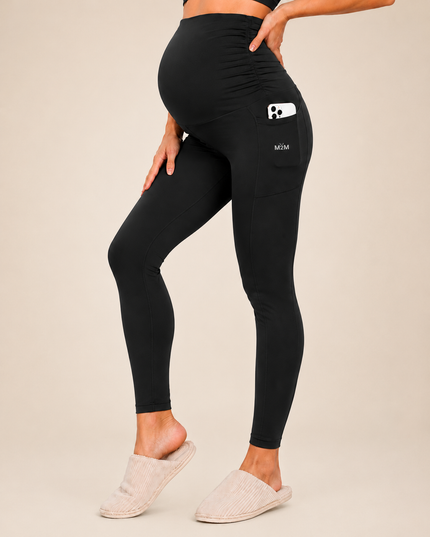Women's Maternity Leggings – Over-the-Belly with Pockets