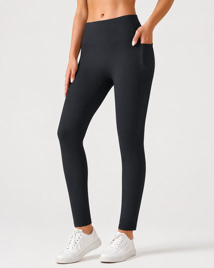 Luxe High-Waisted Sculpting Leggings with Side Pockets