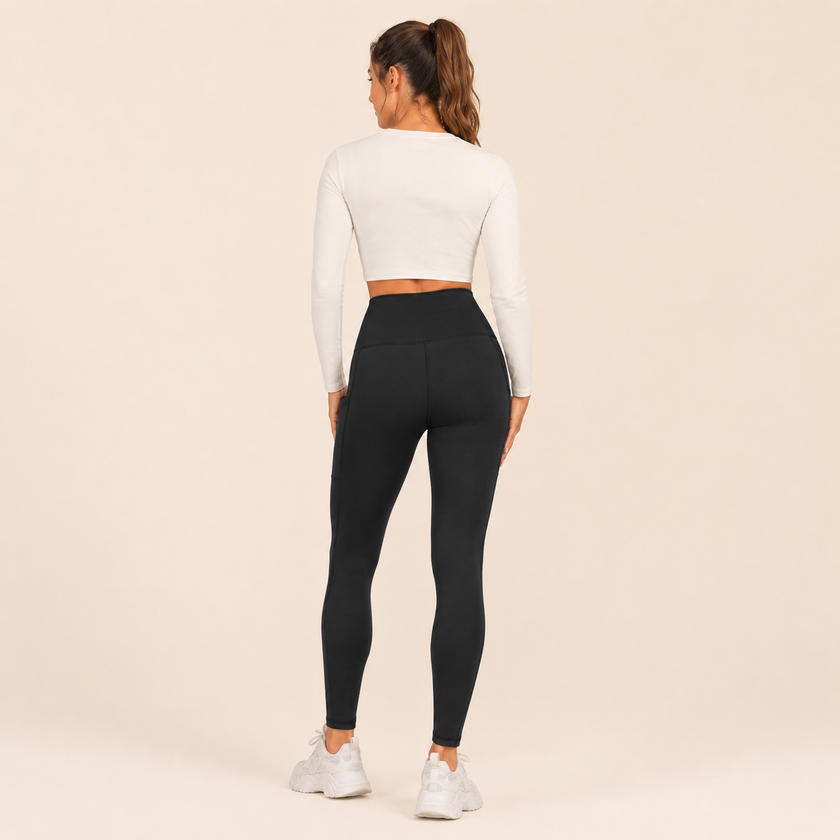 M2M STYLE Women's High Waisted Leggings with Pockets