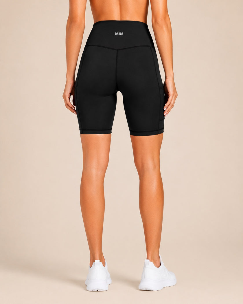 M2M STYLE Women's High Waisted Yoga Shorts with Pockets 8