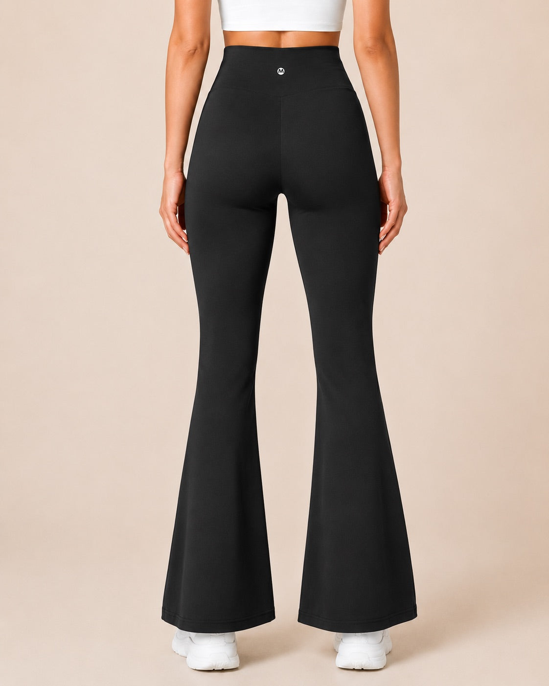 M2M STYLE Women's Crossover Flare Leggings with Pockets