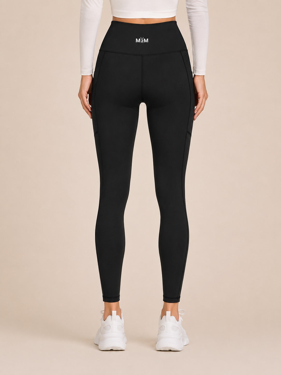 M2M STYLE Women's High Waisted Leggings with Pockets