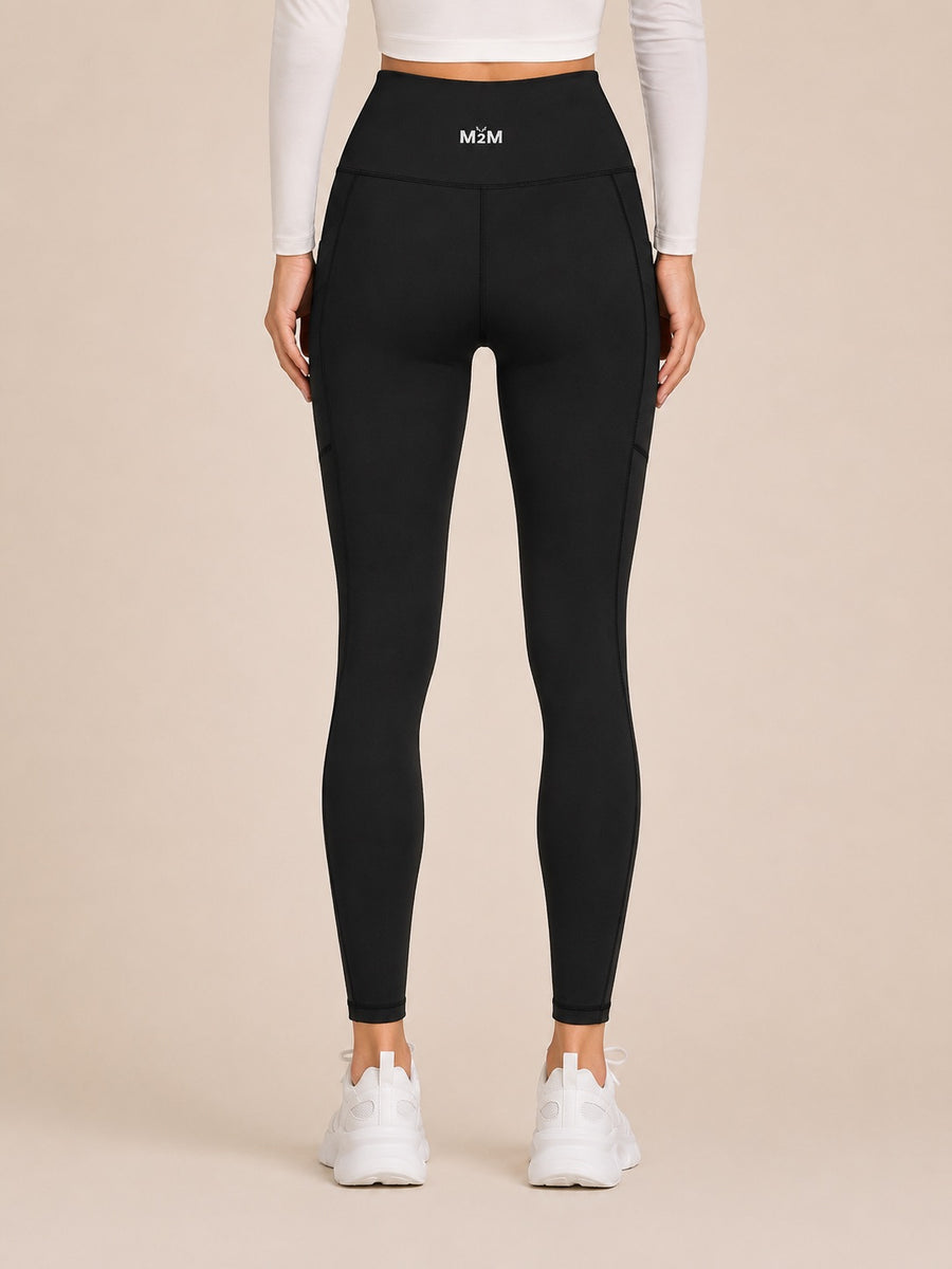 M2M STYLE Women's High Waisted Leggings with Pockets