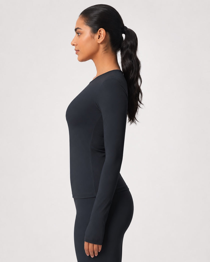 Studio Women's Slim-Fit Long Sleeve T-Shirt