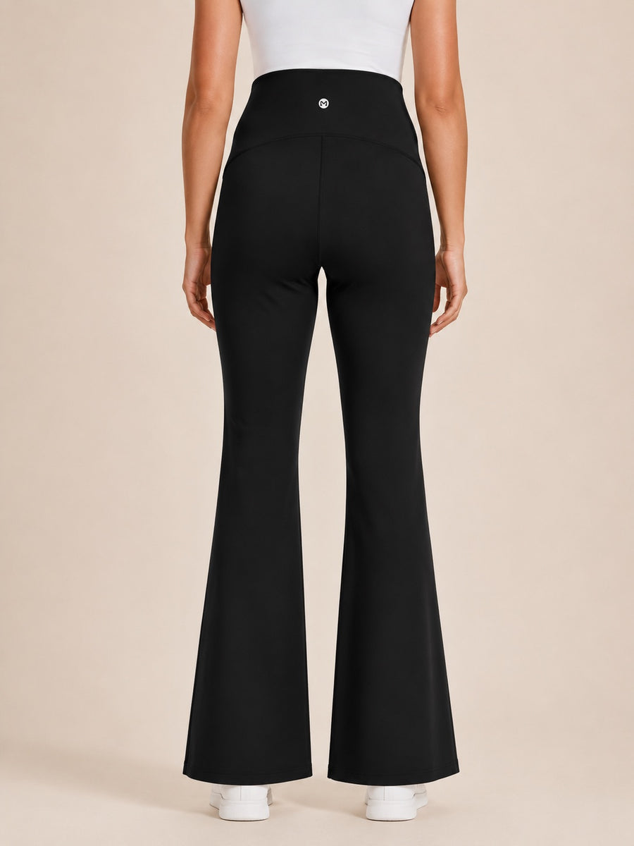 M2M STYLE Women's Maternity Flare Leggings with Pockets