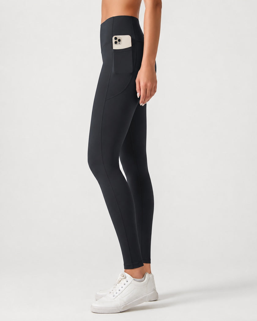 Luxe High-Waisted Sculpting Leggings with Side Pockets