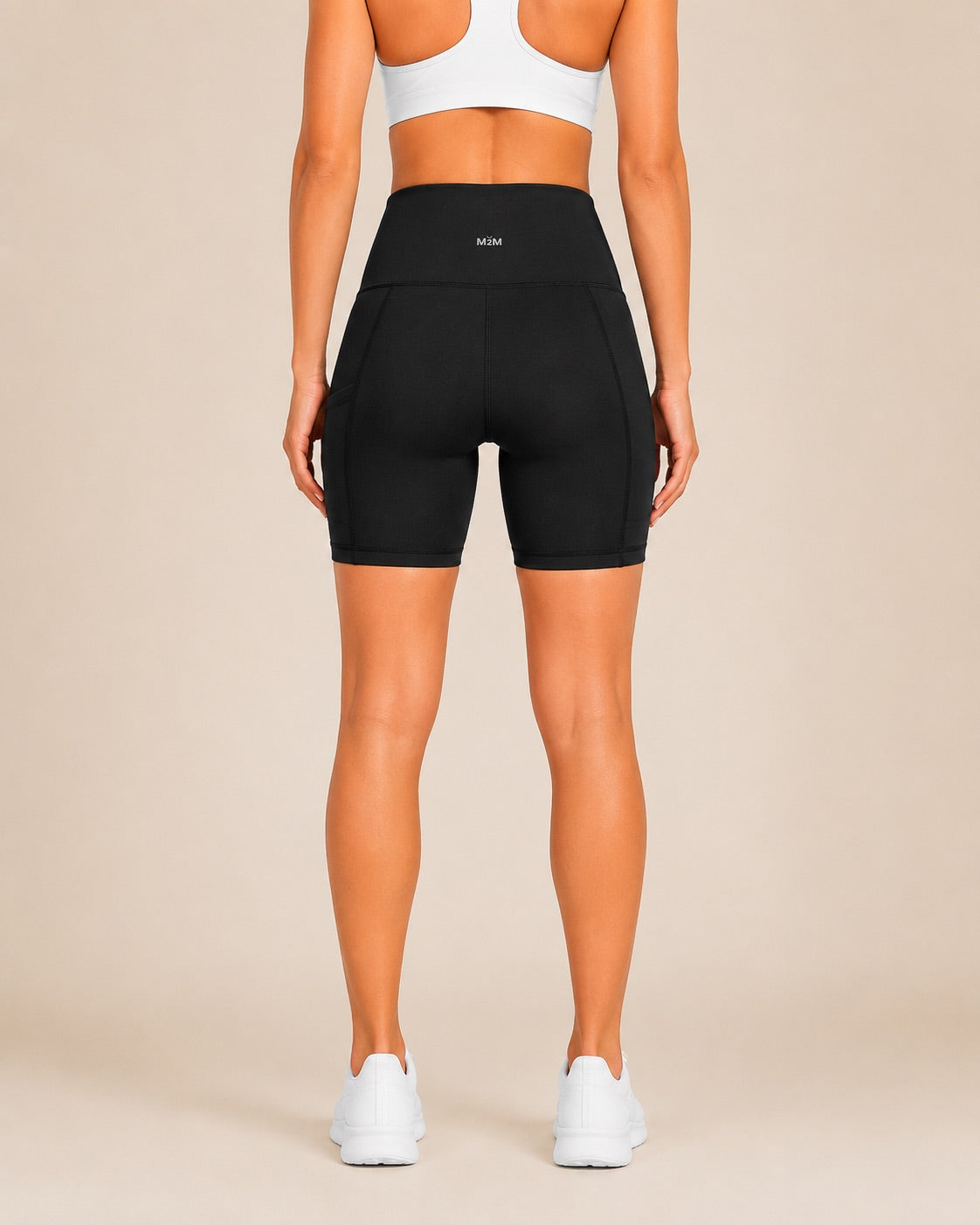 M2M STYLE Women's High Waisted Yoga Shorts with Pockets 5