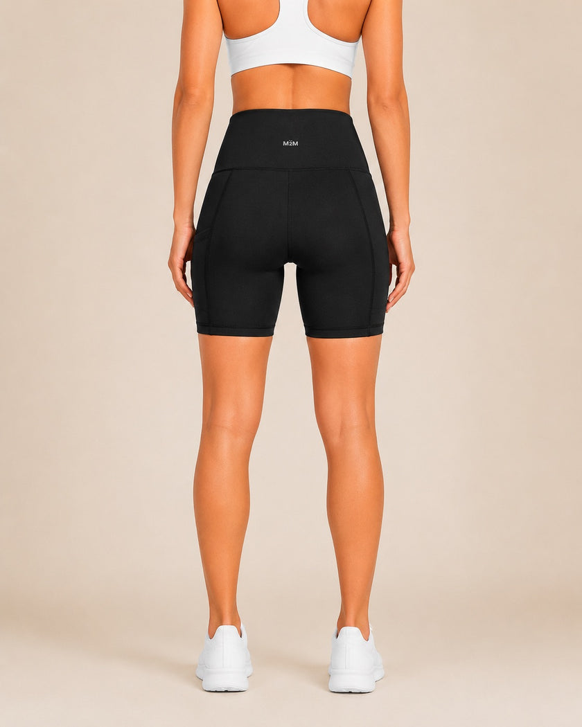 M2M STYLE Women's High Waisted Yoga Shorts with Pockets 5