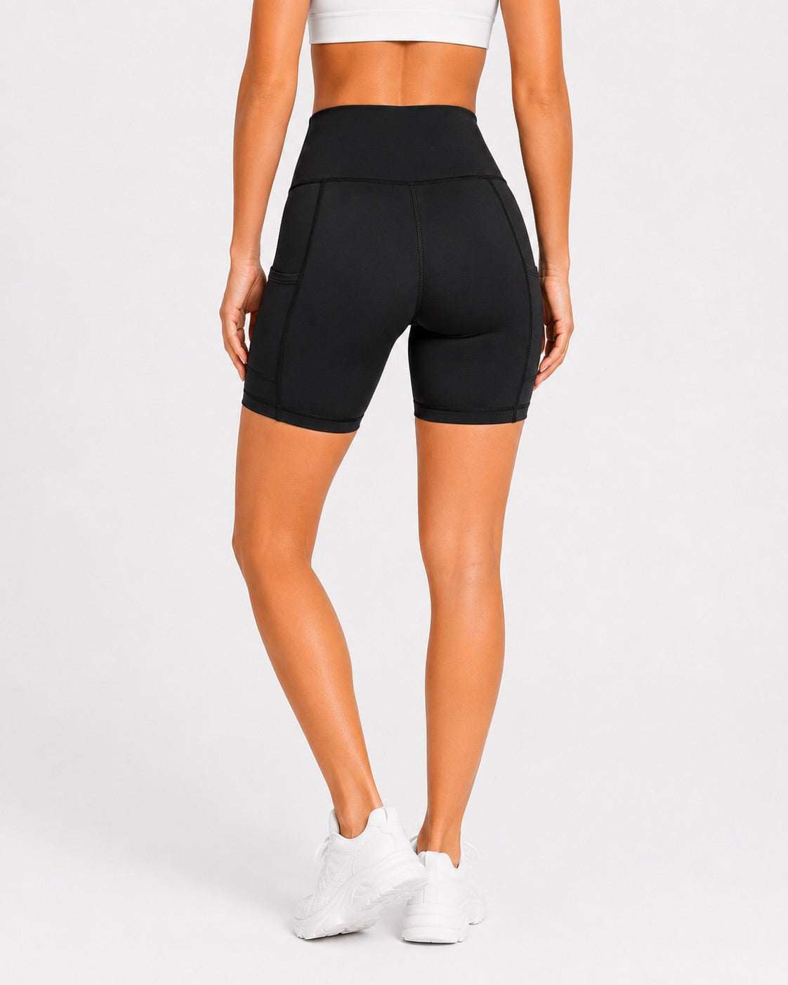 Women's High Waisted Yoga Shorts with Pockets 5