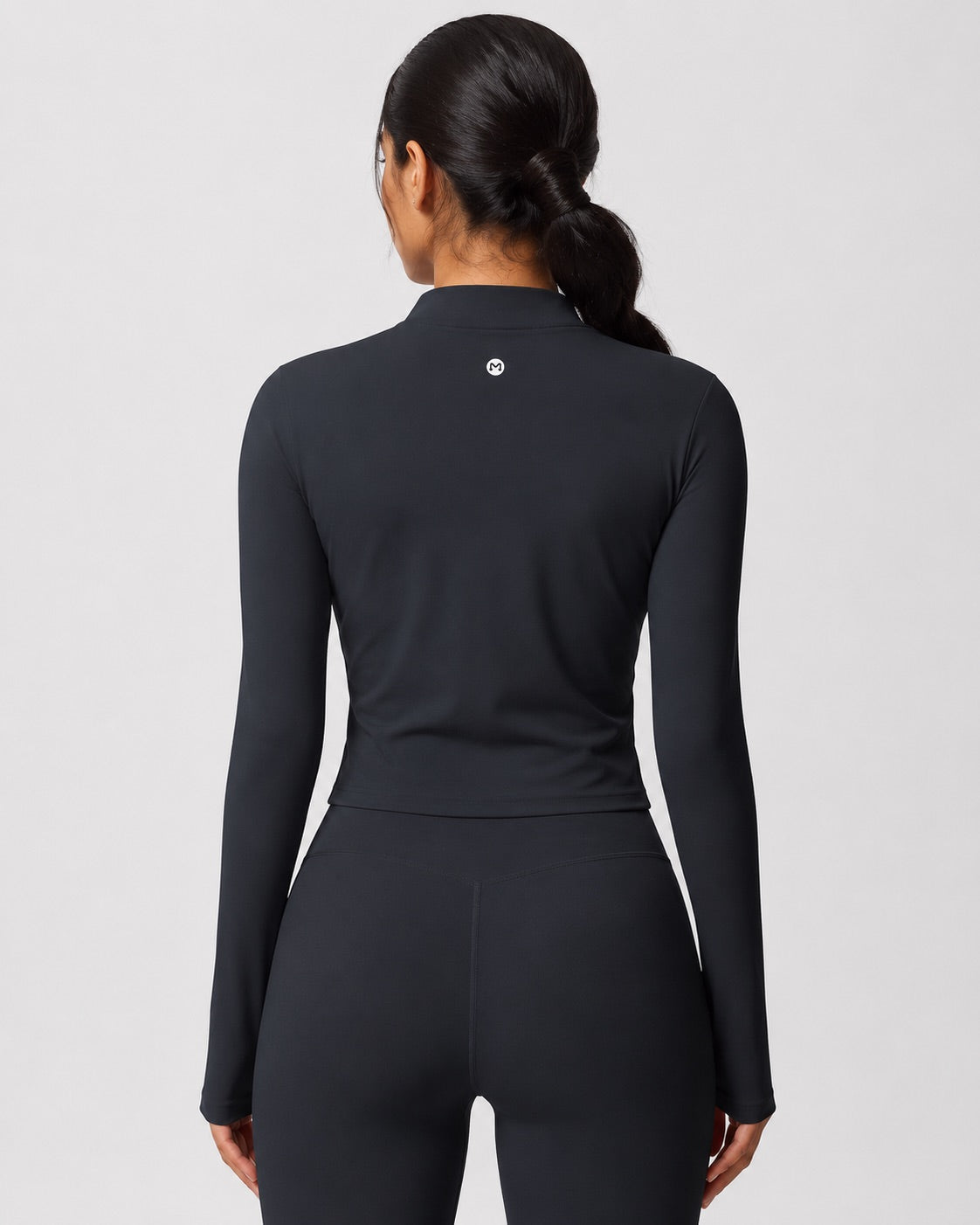 Studio Women's Cropped Workout Jacket, Full Zip, Slim Fit