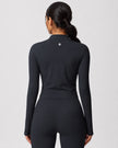 Studio Women's Cropped Workout Jacket, Full Zip, Slim Fit