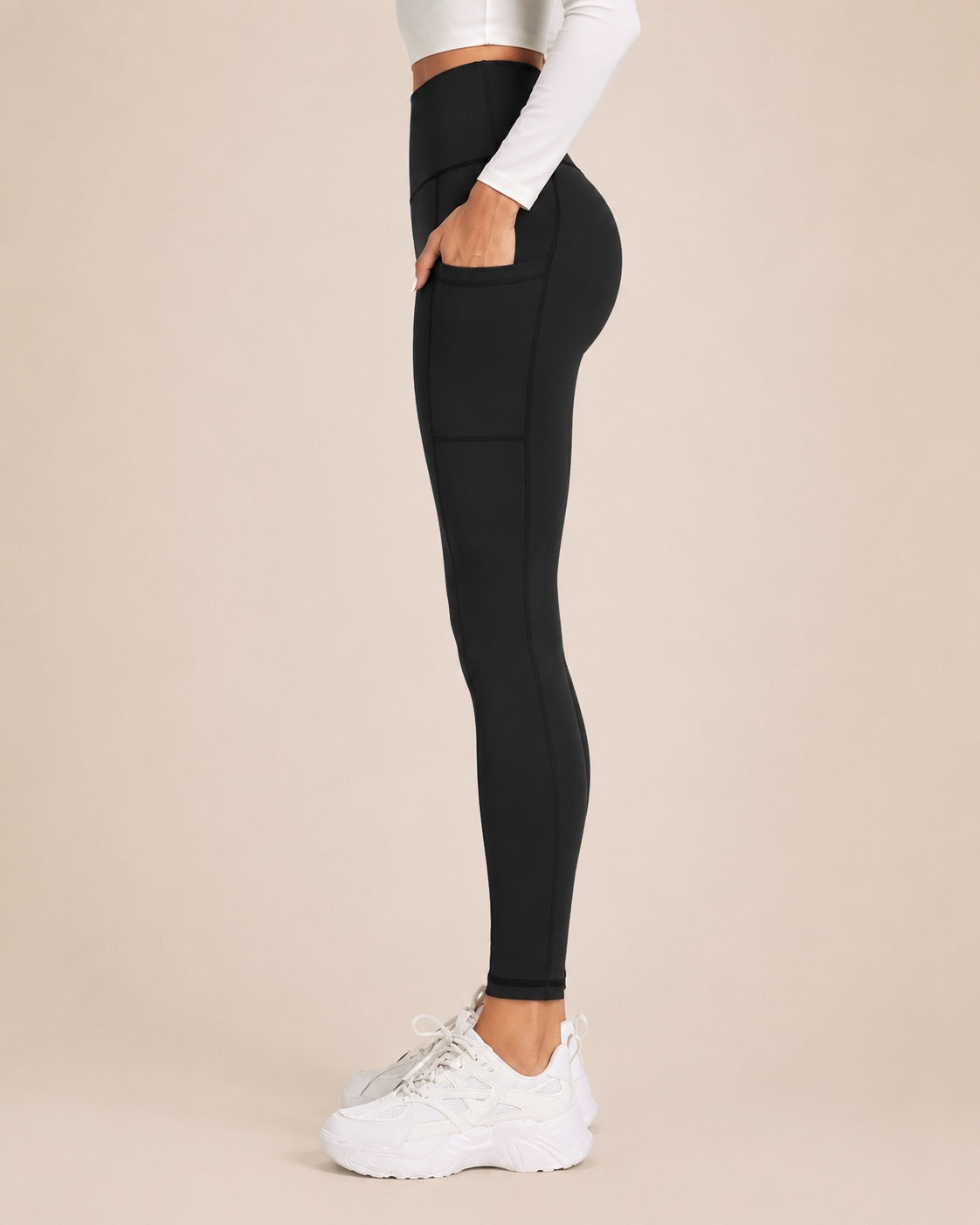 M2M STYLE Women's High Waisted Leggings with Pockets