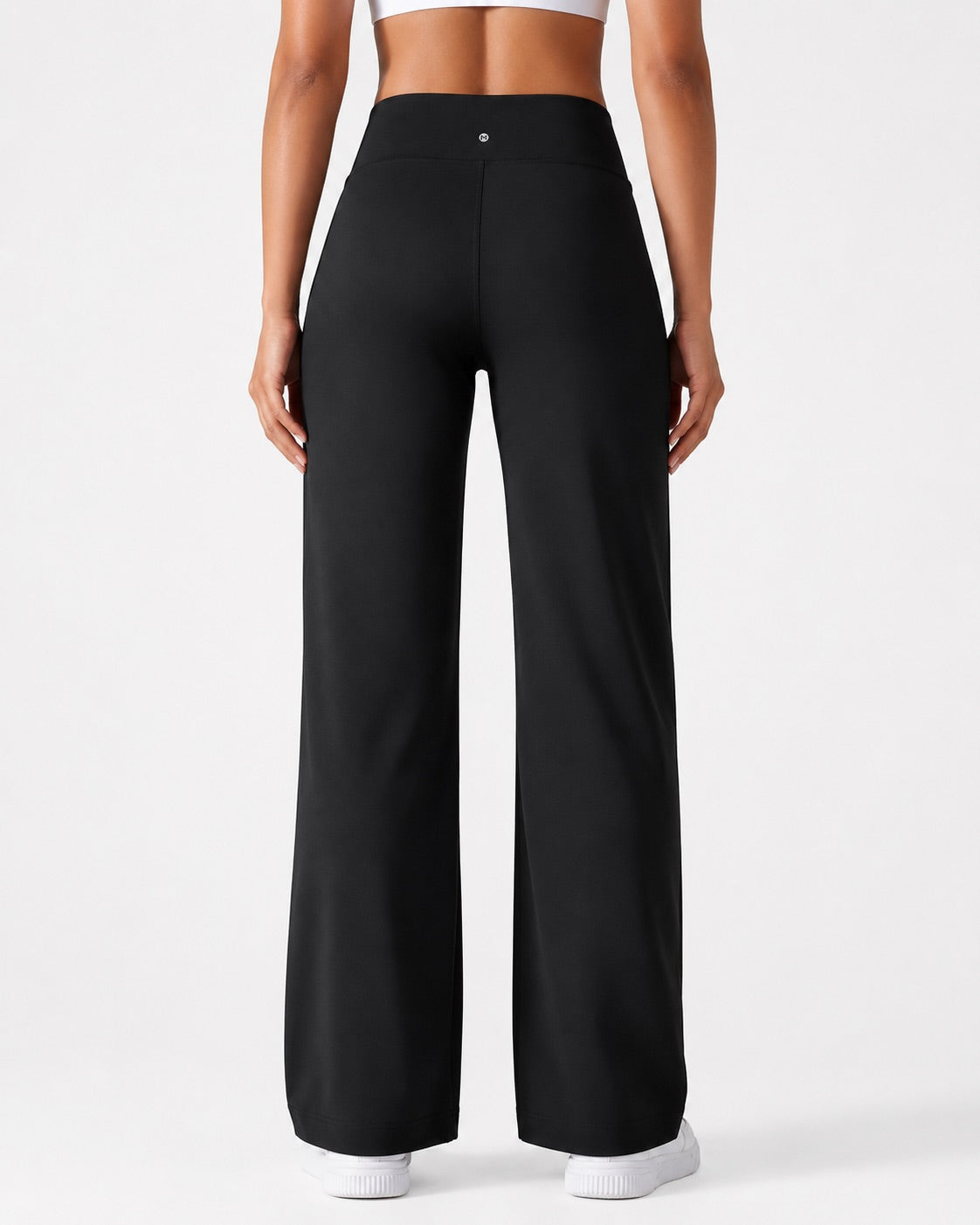 Women's Wide Leg Pants, Straight Leg Yoga Trousers with Pockets, Drawstring