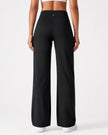 Women's Wide Leg Pants, Straight Leg Yoga Trousers with Pockets, Drawstring