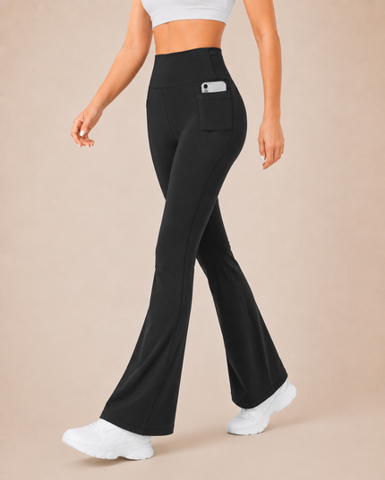 Women's High Waisted Flare Leggings with Pockets