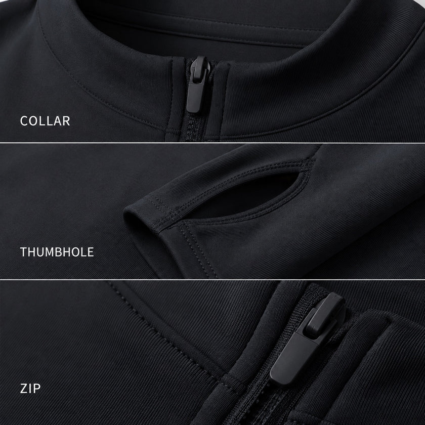 Studio Women's Cropped Workout Jacket, Full Zip, Slim Fit