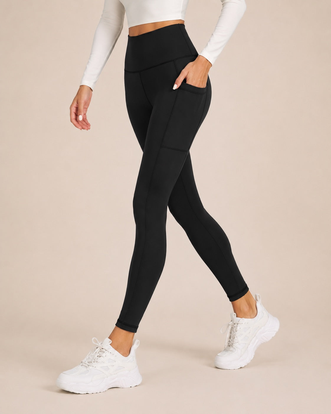M2M STYLE Women's High Waisted Leggings with Pockets