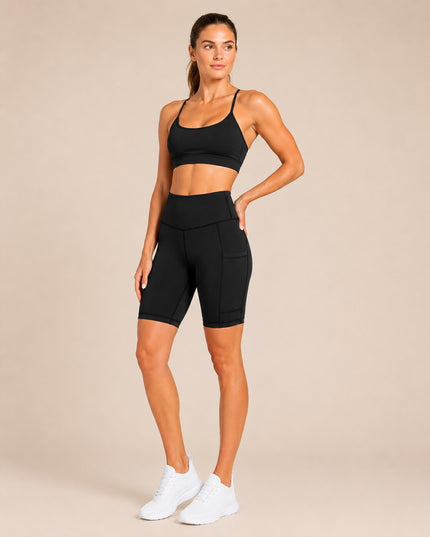 Women's High Waisted Yoga Shorts with Pockets 8