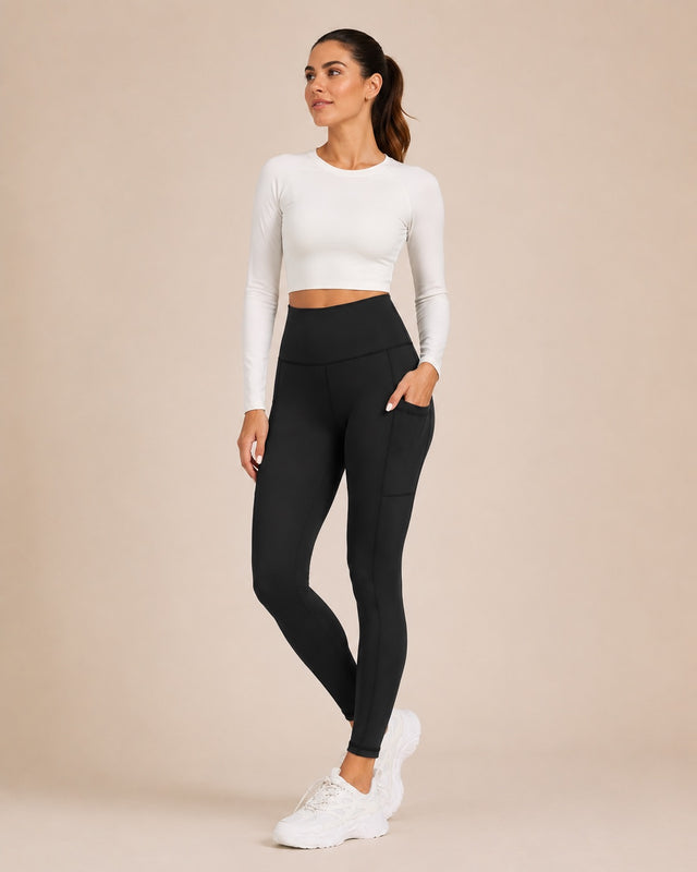 M2M STYLE Women's High Waisted Leggings with Pockets