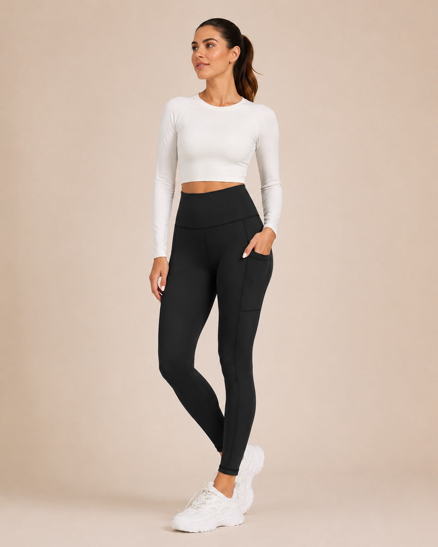 M2M STYLE Women's High Waisted Leggings with Pockets