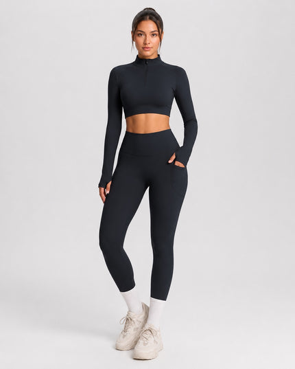 Studio Women's High Waisted Leggings, Side Pocket