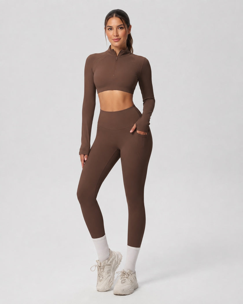 Studio Women's High Waisted Leggings, Side Pocket