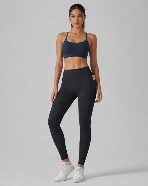 Luxe High-Waisted Sculpting Leggings with Side Pockets