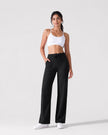 Women's Wide Leg Pants, Straight Leg Yoga Trousers with Pockets, Drawstring