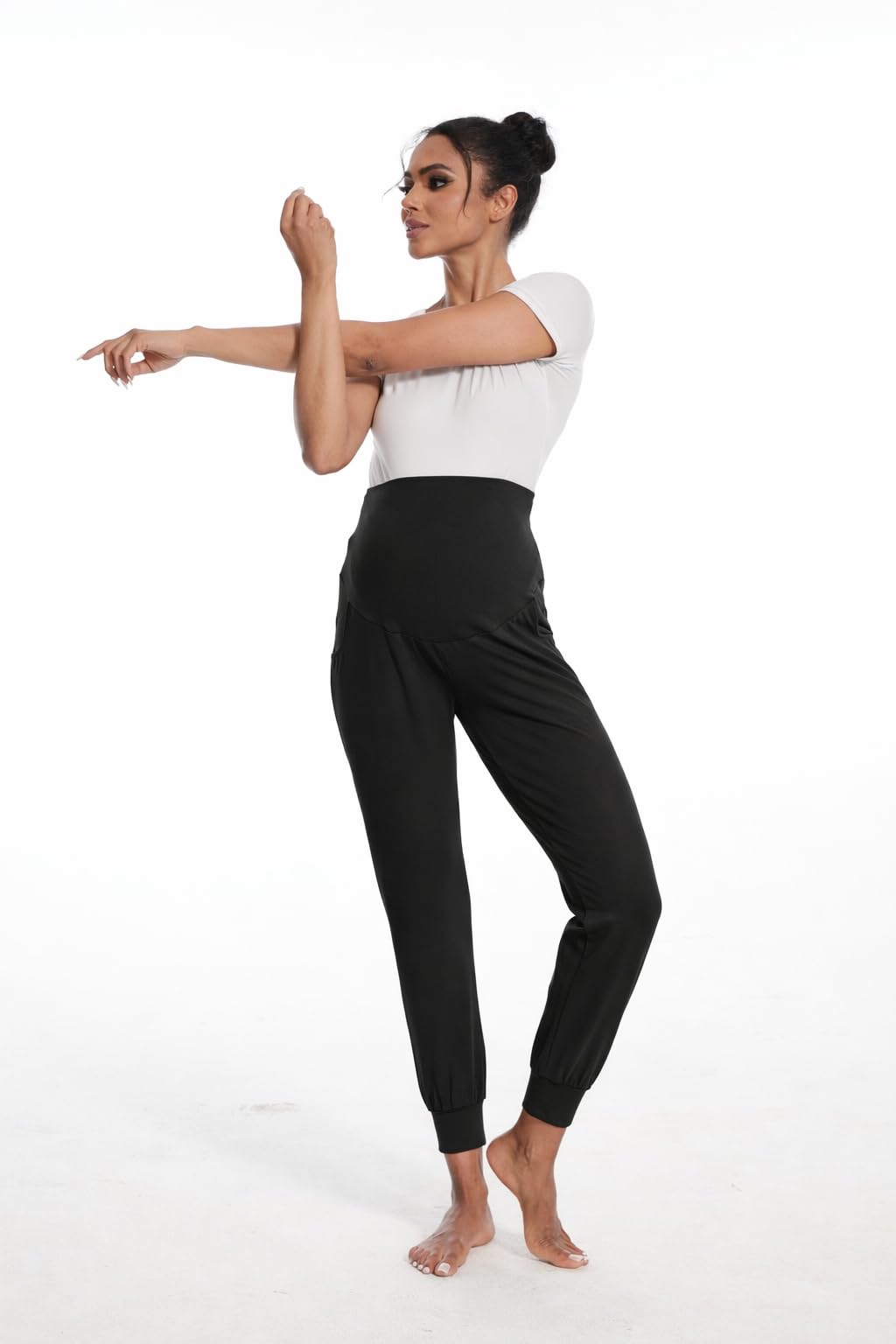 M2M STYLE Women's Maternity Jogger Pants with Pockets