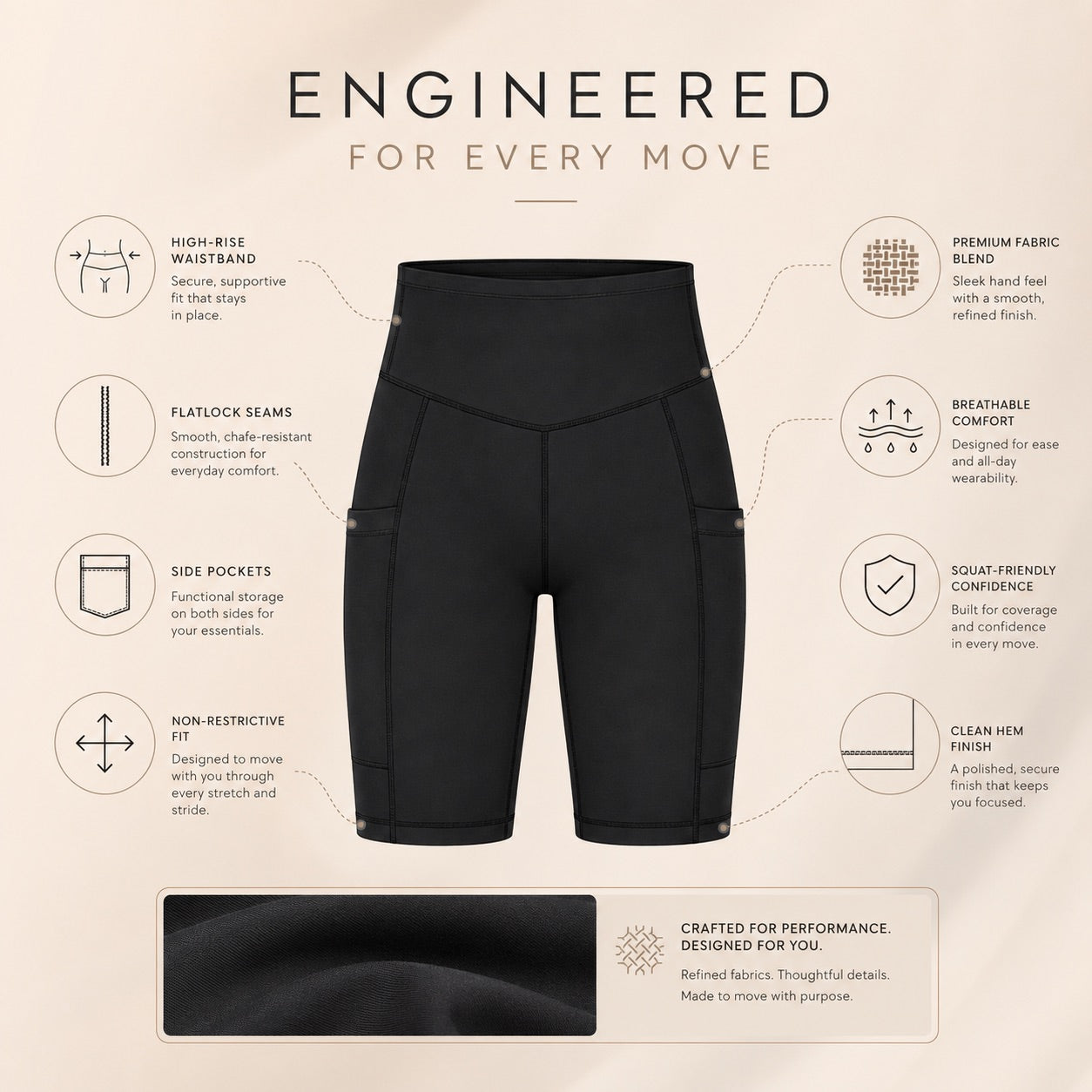 M2M STYLE Women's High Waisted Yoga Shorts with Pockets 8