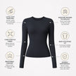 Studio Women's Slim-Fit Long Sleeve T-Shirt