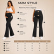 M2M STYLE Women's Maternity Flare Leggings with Pockets
