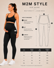 M2M STYLE Women's Maternity Leggings - Over-the-Belly Support with Pockets