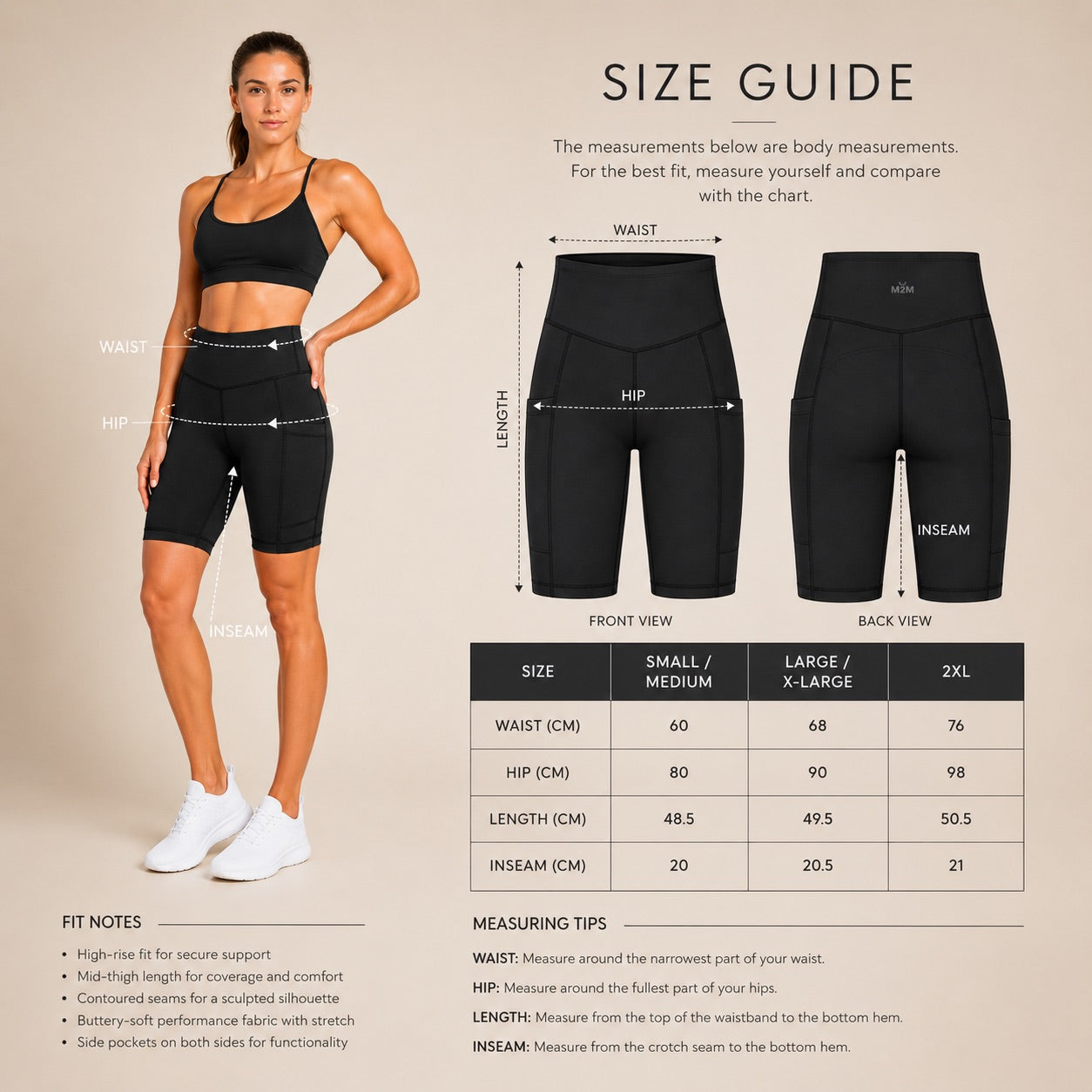 M2M STYLE Women's High Waisted Yoga Shorts with Pockets 8