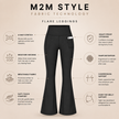 M2M STYLE Women's High Waisted Flare Leggings with Pockets