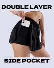 M2M STYLE Women's Flowy Tennis Skirt Shorts with Pockets