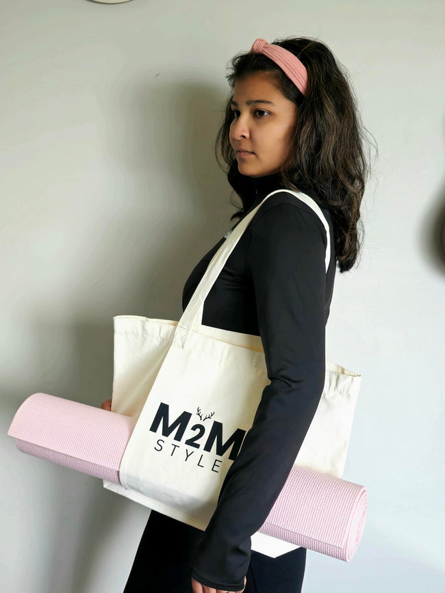 M2M STYLE  Yoga Mat Tote Bag, Multi-Purpose - Travel, Beach, Workout