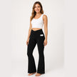 M2M STYLE Women's Crossover Flare Leggings with Pockets