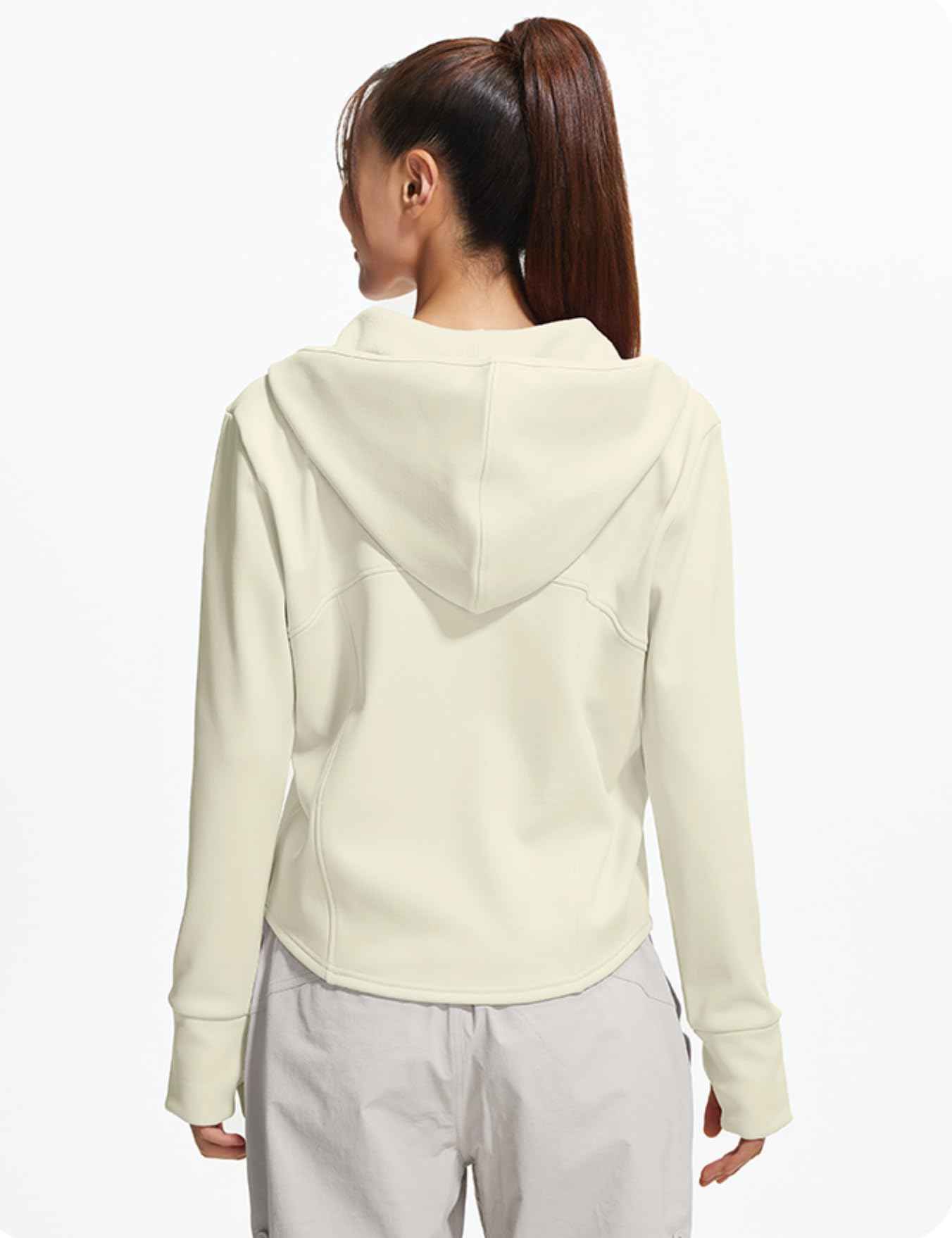 M2M STYLE Women’s Fleece Zip Up Hoodie Jacket with Pockets & Thumbholes
